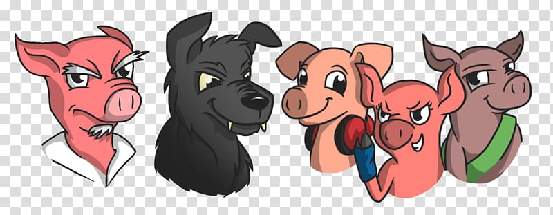 Dog Canidae Donkey Snout Shoe, Three Little Pigs] transparent background PNG clipart