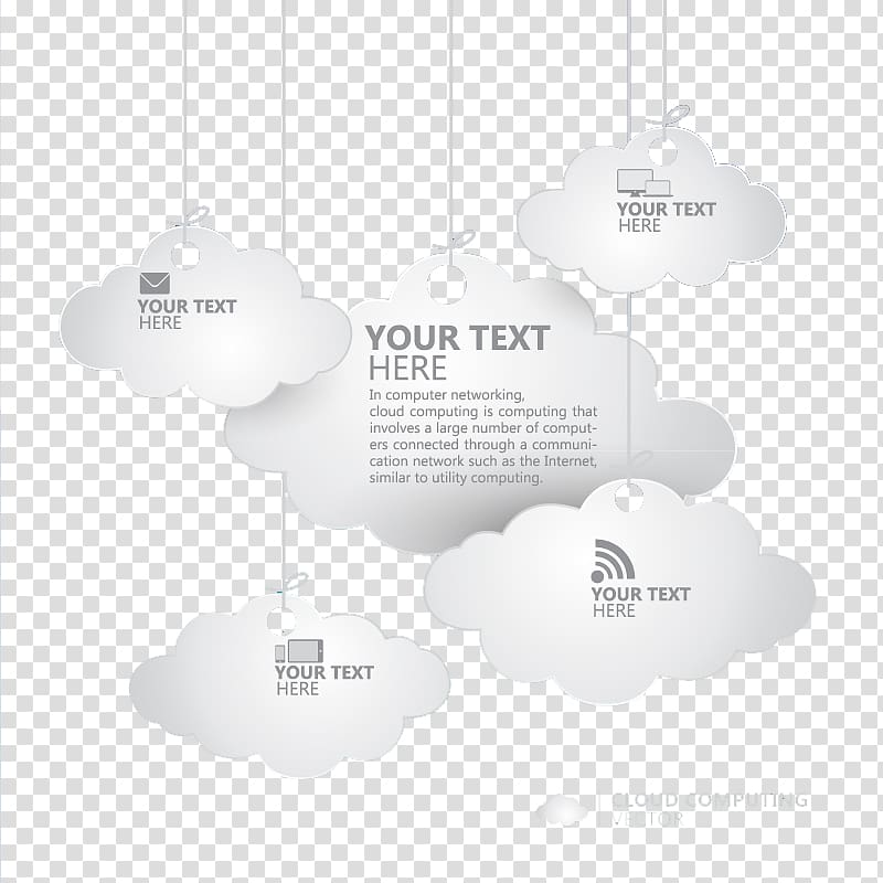 white cloud with text overlay, Brand Graphic design Diagram, Paper-cut hanging cloud background material transparent background PNG clipart