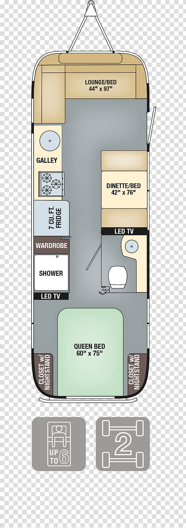Floor plan Caravan Airstream Campervans House, Battery Furnace transparent background PNG clipart