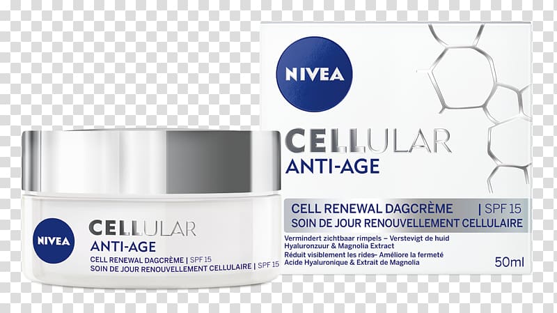 Cream NIVEA CELLular Anti-Age Cell Renewal Serum Skin Factor de protección solar, Care Center transparent background PNG clipart