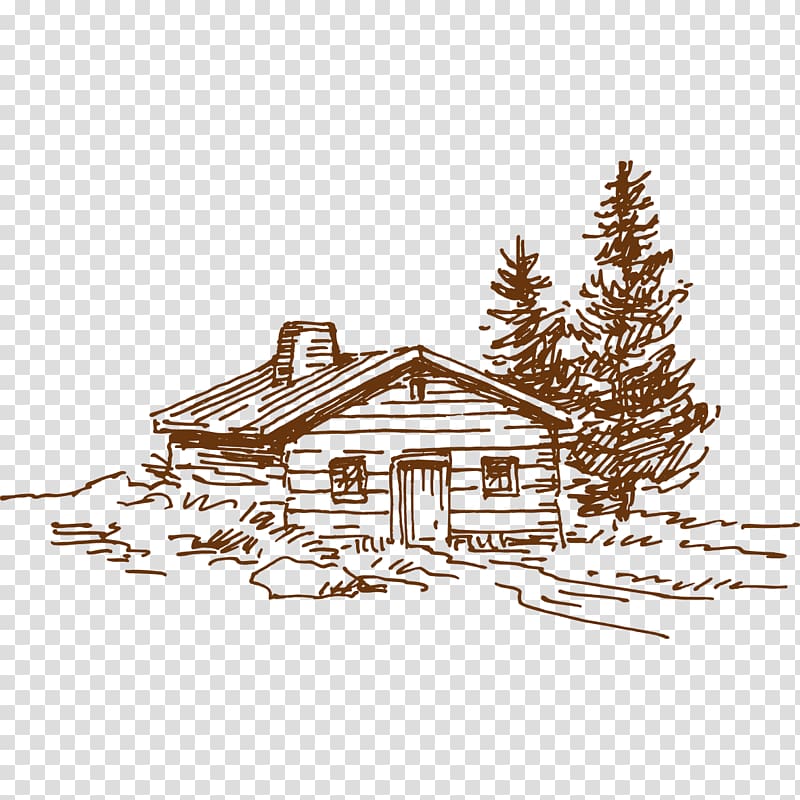 house beside tree illustration, Farm House transparent background PNG clipart