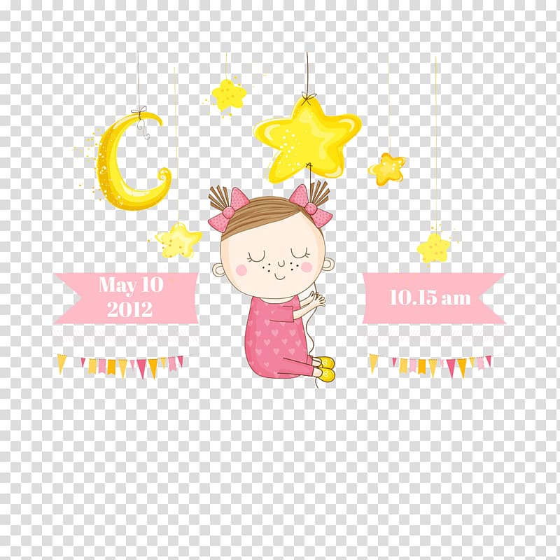 Euclidean , Female baby pull buckle creative star HD Free transparent background PNG clipart