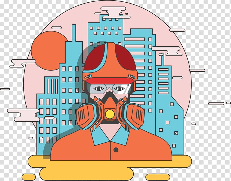 Breathing Oxygen mask Illustration, Wear an oxygen mask correctly transparent background PNG clipart