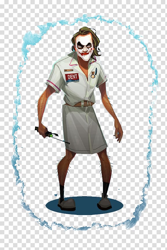 The Joker wearing white dentist uniform illustration, Joker Villain Clown,  Clown joker transparent background PNG clipart | HiClipart