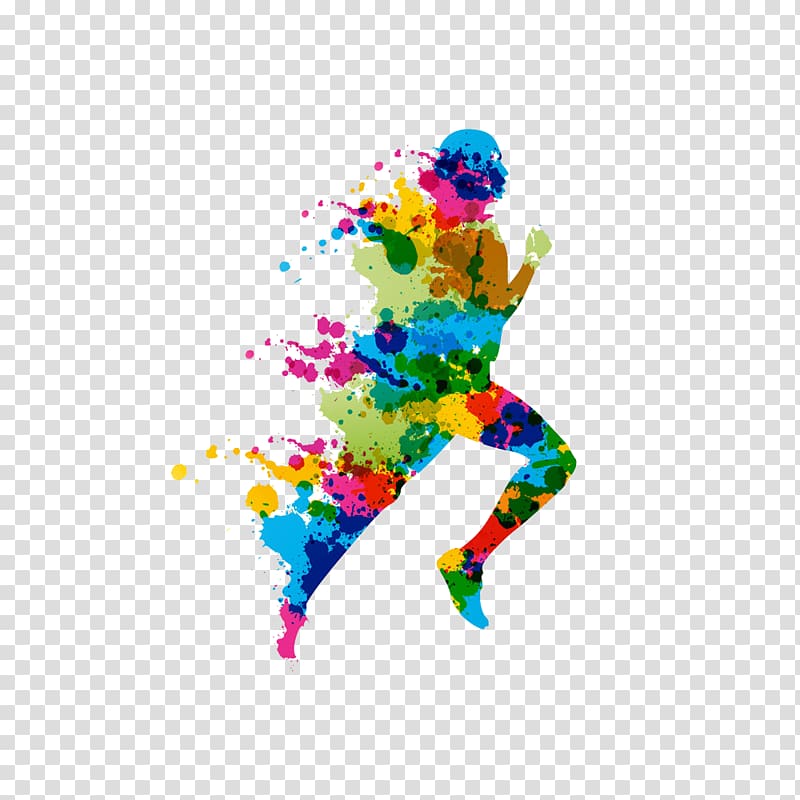 running man color buckle creative hd free transparent background PNG clipart