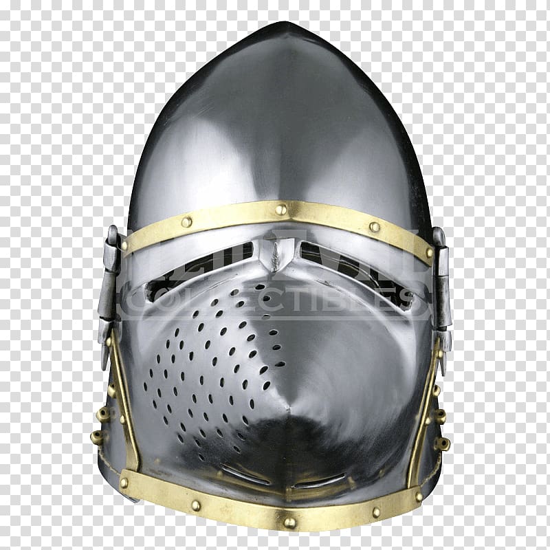 Middle Ages Bascinet Great helm Visor Components of medieval armour, medieval transparent background PNG clipart