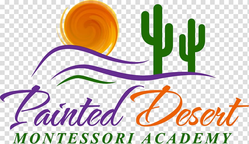 Painted Desert Montessori Academy Logo School, pretty french words transparent background PNG clipart