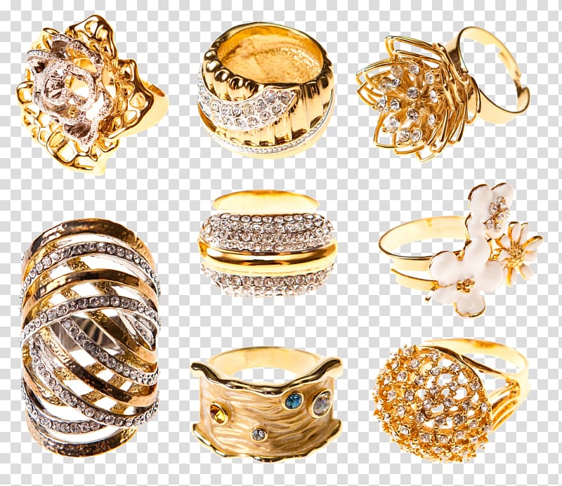 gold-colored jewelries illustration, Wedding ring Gold Jewellery, Ring transparent background PNG clipart