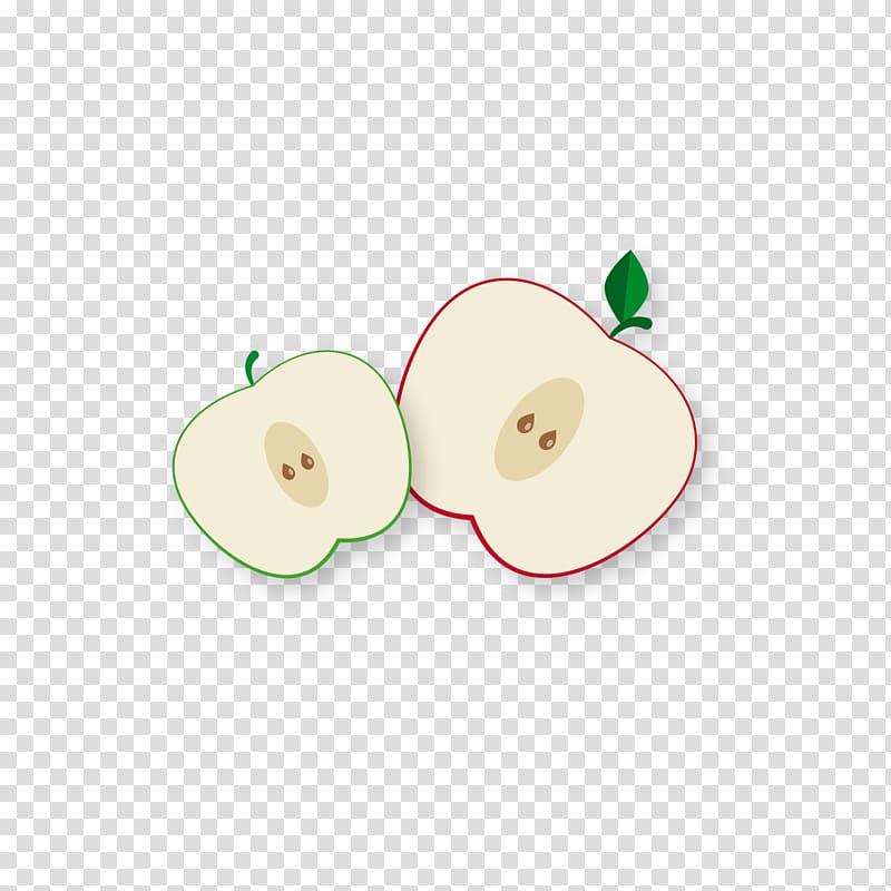 Apple Fruit, Apple half stars elements transparent background PNG clipart