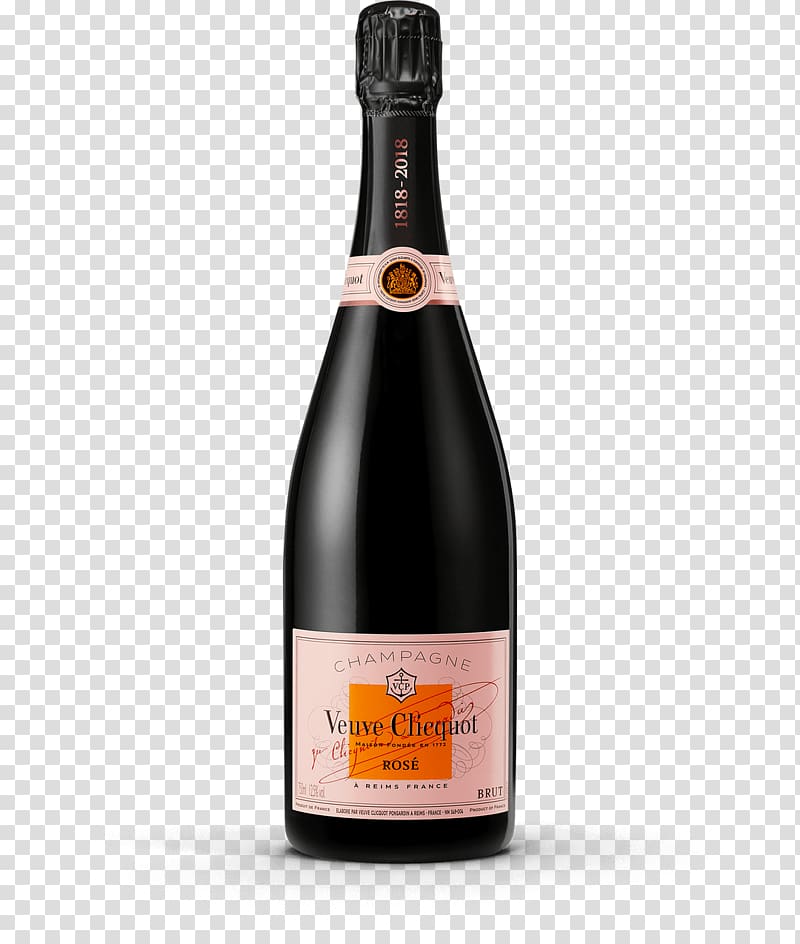 Rosé Champagne Sparkling wine Veuve Clicquot, rose transparent background PNG clipart