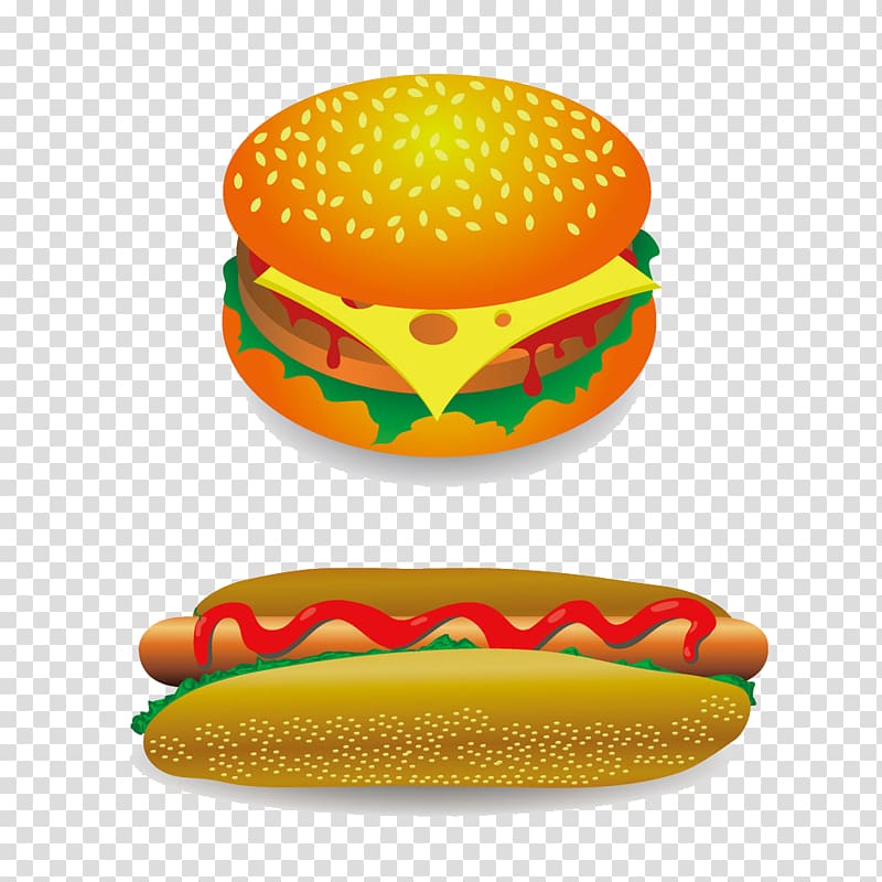 Hot dogs and burgers transparent background PNG clipart