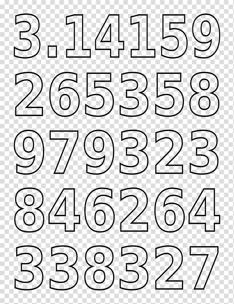 Pi Day Coloring book Numerical digit , pi transparent background PNG clipart