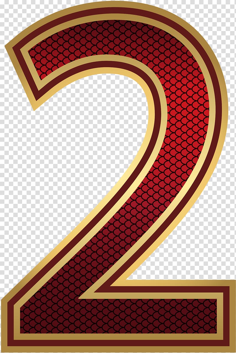 2 logo, Red Door Brewing Company, Downtown Red Gold, Red and Gold Number Two transparent background PNG clipart