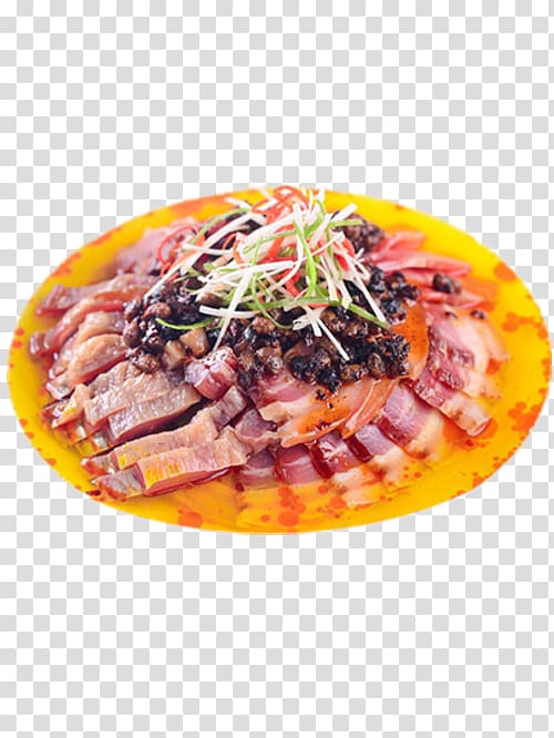 Korean cuisine Bacon Salt-cured meat Steaming Food, Lobster steamed bacon transparent background PNG clipart