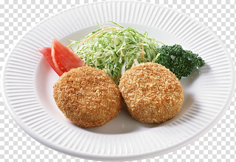 Korokke Food Cooking Vegetable Deep frying, salad transparent background PNG clipart