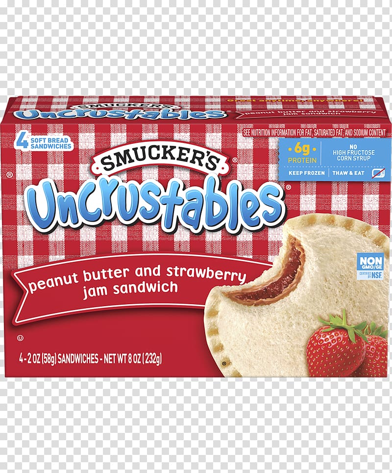 Peanut butter and jelly sandwich Jam sandwich Sealed crustless sandwich The J.M. Smucker Company Ice cream, peanut butter transparent background PNG clipart
