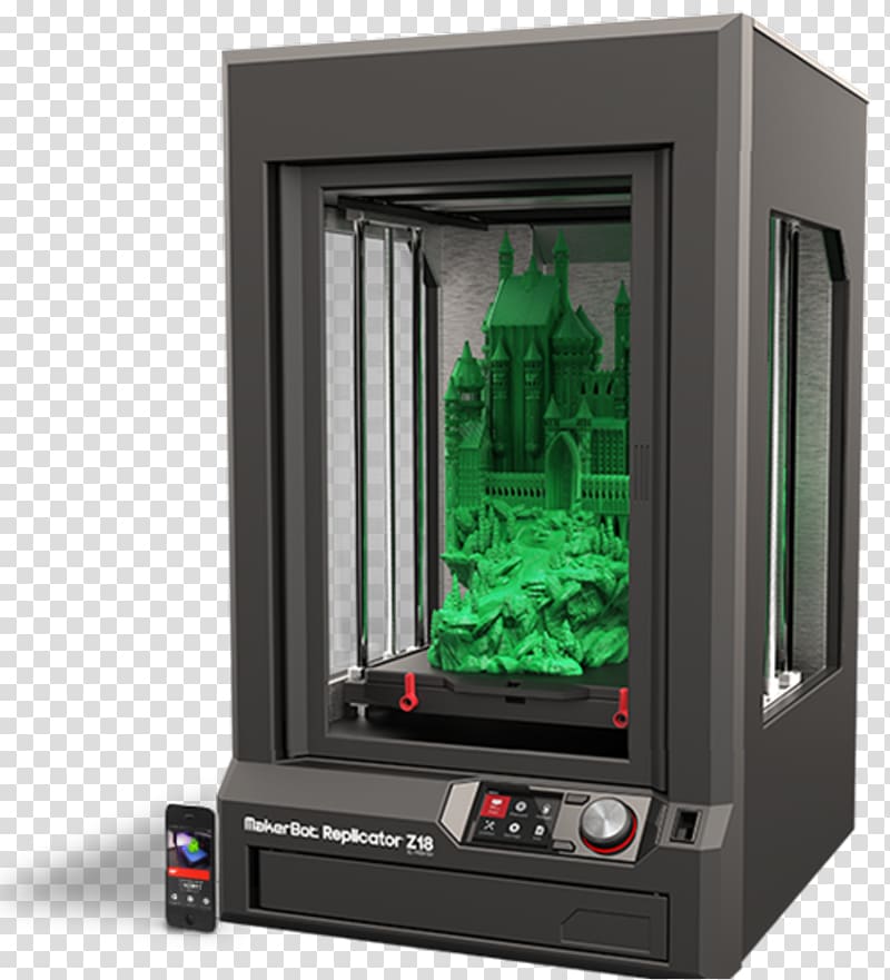 MakerBot Replicator Z18 3D printing Printer, printer transparent background PNG clipart