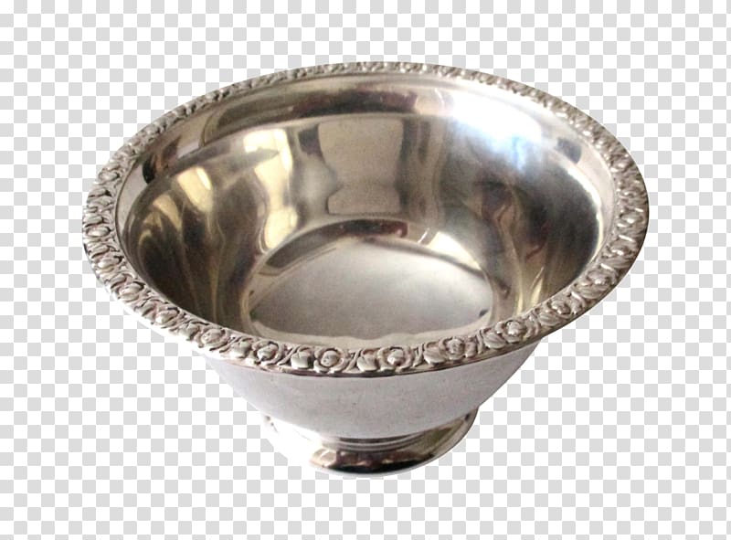 Sterling silver Bowl Kitchen cabinet Pewter, silver transparent background PNG clipart