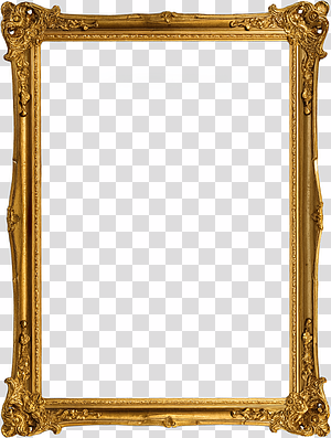 Gold Ornate Frame Empty transparent background PNG clipart thumbnail
