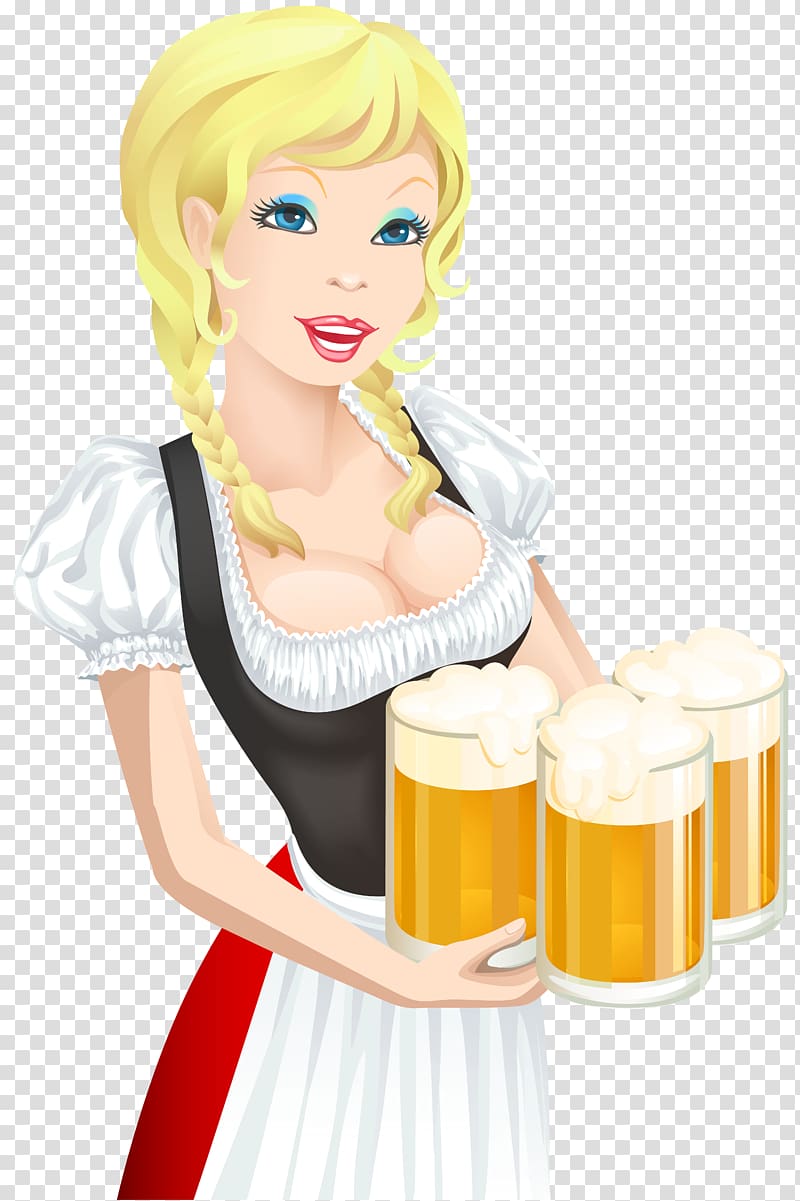 Oktoberfest Beer , Oktoberfest Girls with Beer transparent background PNG clipart
