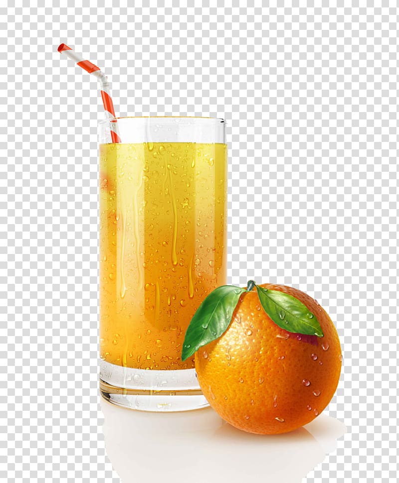 Orange juice Cocktail Orange drink Drinking straw, fruit juice transparent background PNG clipart