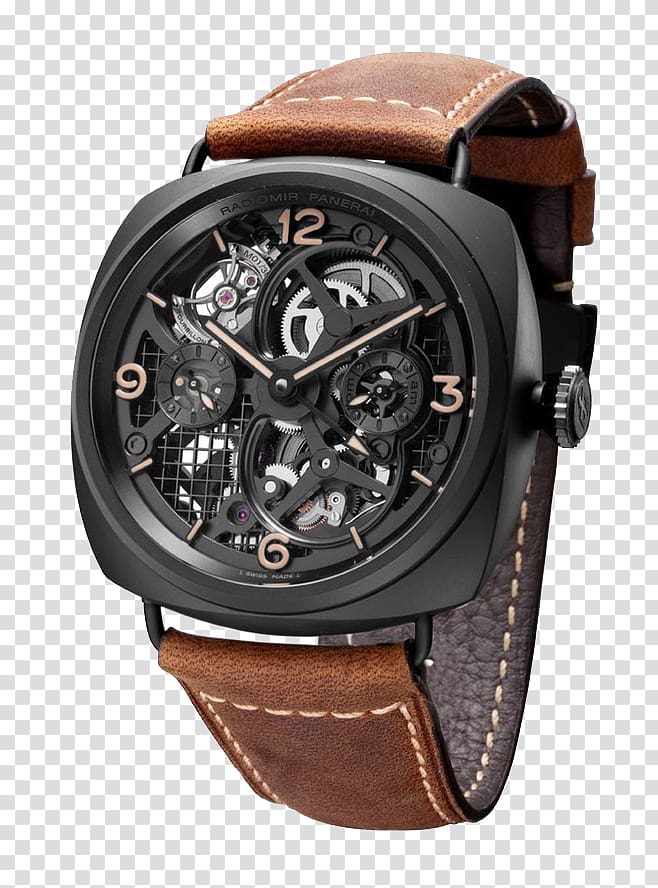 Panerai Watch Radiomir Tourbillon Clock, Creative watches transparent background PNG clipart