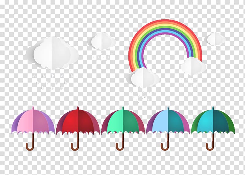 Graphic design Rainbow Cloud Umbrella, Rainbow Nimbus transparent background PNG clipart