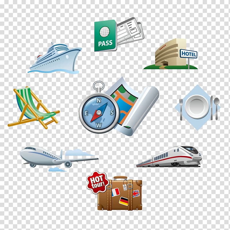 Travel Icon, Travel icon design material transparent background PNG clipart