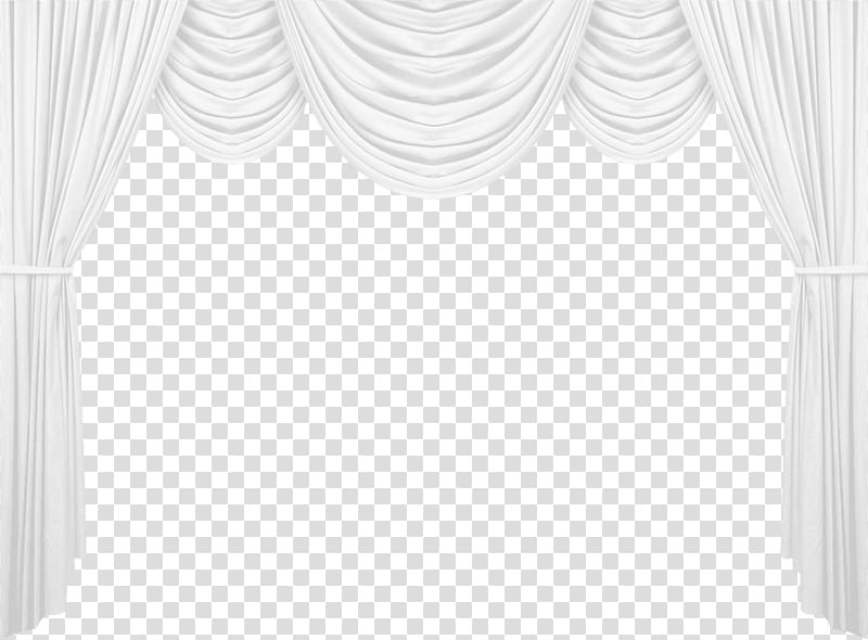 white front curtain, Black and white Product Pattern, Curtains transparent background PNG clipart
