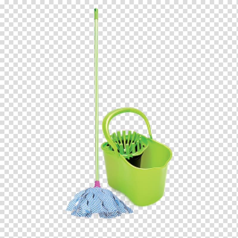 Bucket Mop Plastic Cleaning Green, mop transparent background PNG clipart