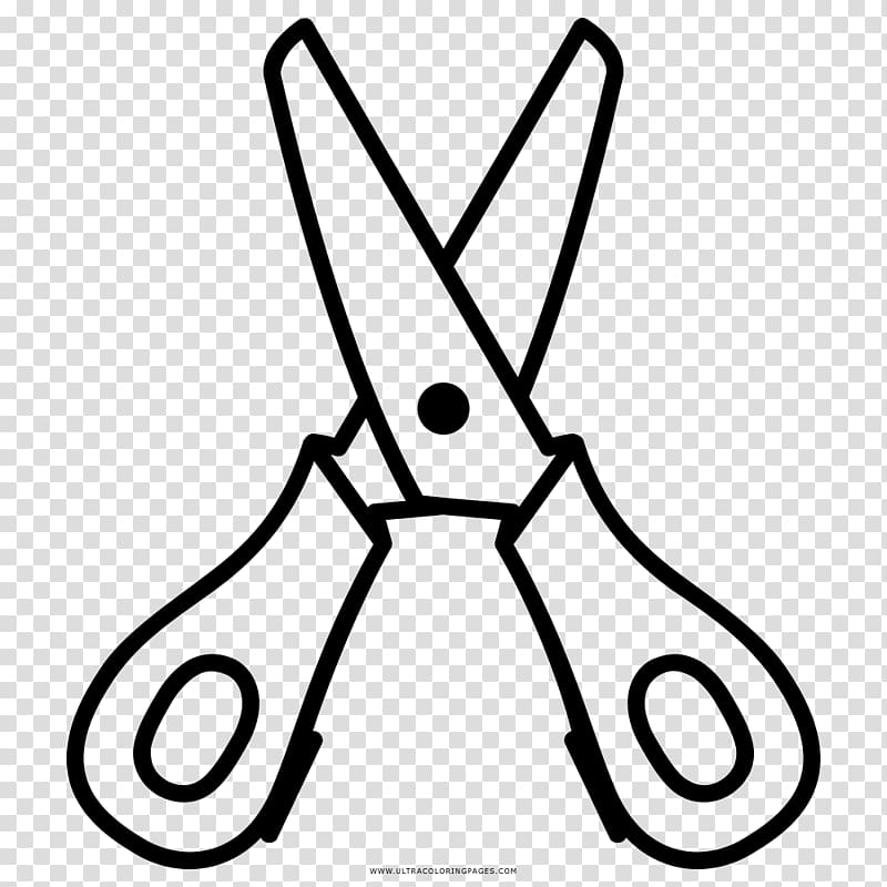 Drawing Scissors Coloring book Black and white , scissors transparent background PNG clipart