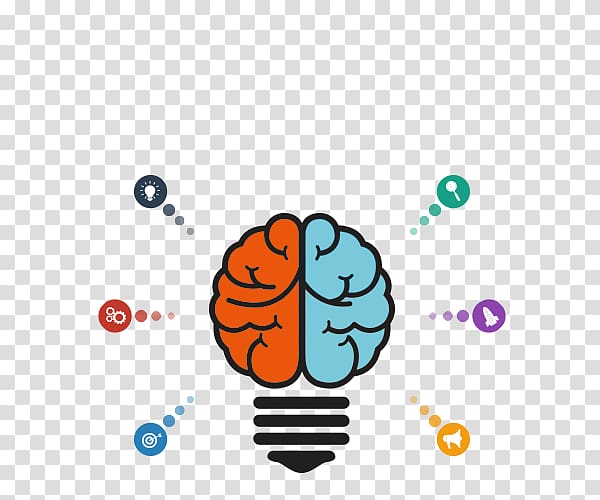 Lateralization of brain function Concept, management philosophy transparent background PNG clipart