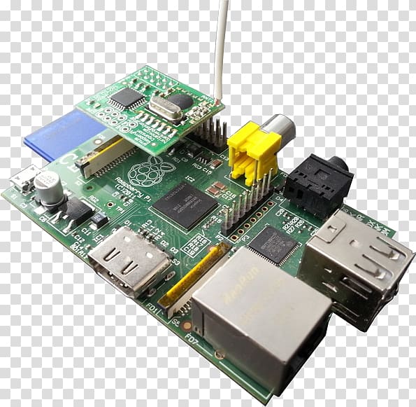 Microcontroller TV Tuner Cards & Adapters Raspberry Pi Electronics Electronic engineering, external sending card transparent background PNG clipart