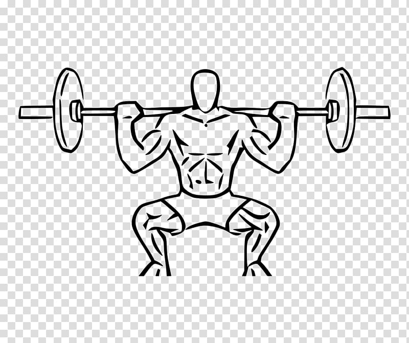Squat Barbell Lunge Deadlift Physical exercise, barbell transparent background PNG clipart