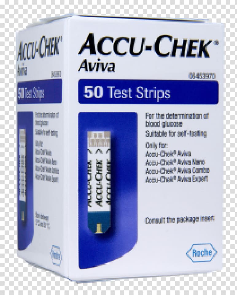 Blood Glucose Meters Glucose test Accu-Chek Aviva 50 Test Strips 50 strips Blood Sugar Health Care, product framework transparent background PNG clipart