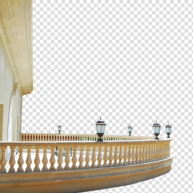 white concrete with balustrade balcony, Balcony Interior Design Services Curtain Wall, Continental balcony transparent background PNG clipart