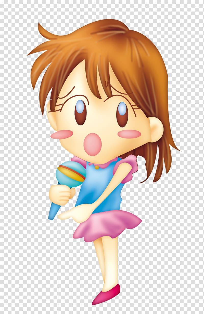 Gratis Animation, Singing girl transparent background PNG clipart