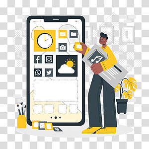 illustration, Phone customization, phone, device, technology, user, choice, preferences, settings transparent background PNG clipart thumbnail