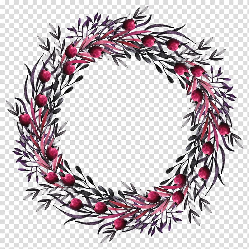 Wreath Flower, Red Garland transparent background PNG clipart