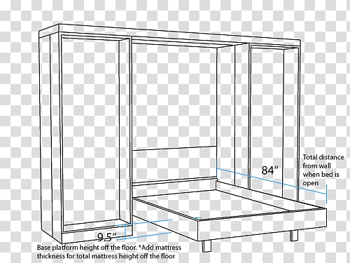 Murphy bed Bed size Furniture Couch, bed transparent background PNG clipart