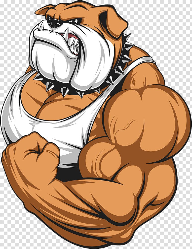 brown dog , Rhinoceros Illustration, Showing muscle Shar Pei transparent background PNG clipart