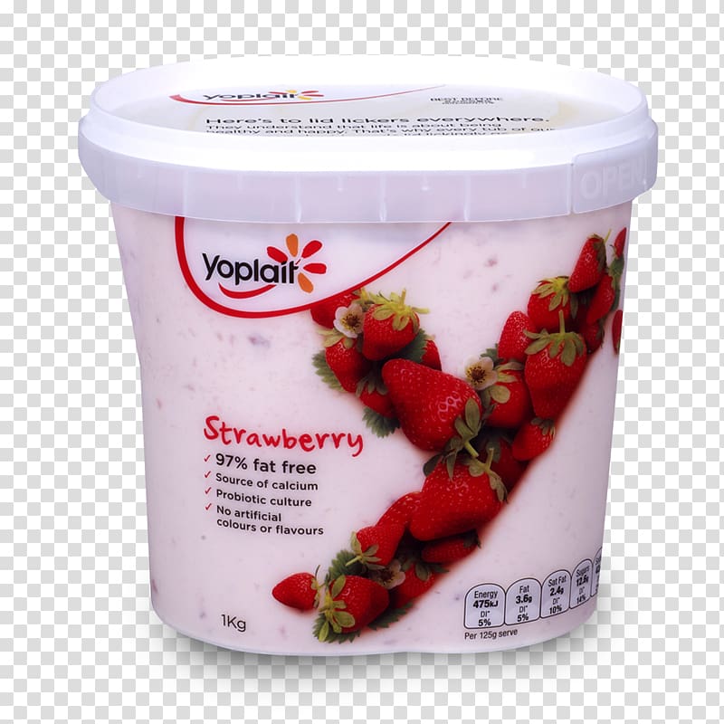 Strawberry Yoplait Yoghurt Greek cuisine Fage, strawberry transparent background PNG clipart
