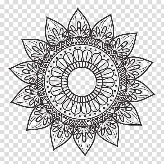 brown flower mandala art, White graphics Bohemianism Visual arts Monochrome, boho arrow transparent background PNG clipart