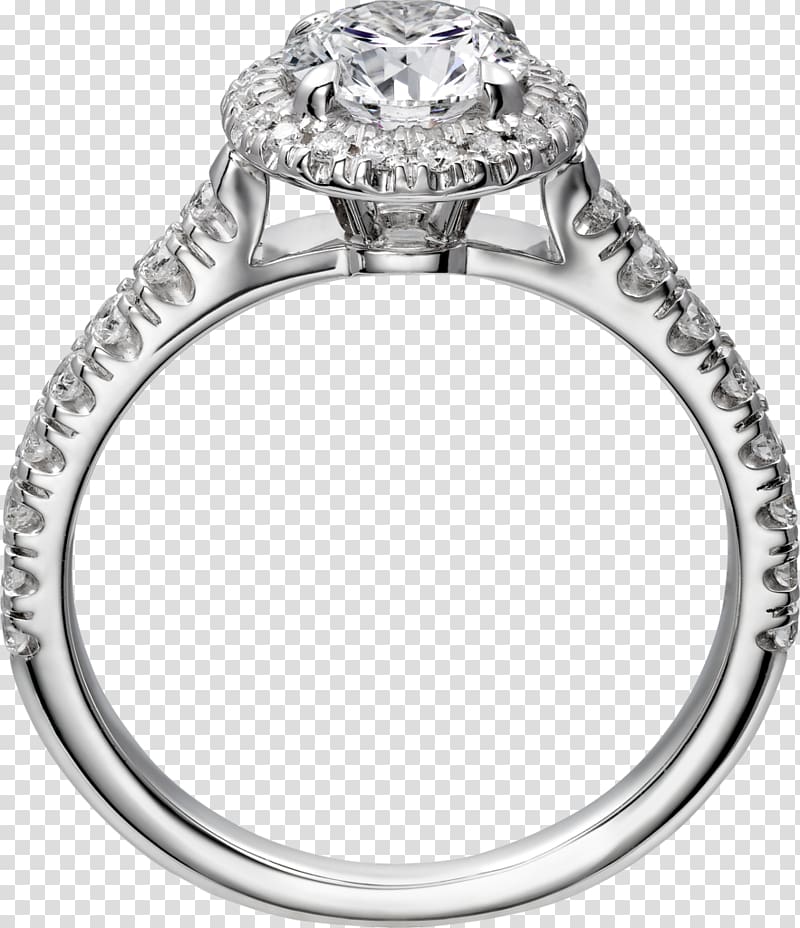 Engagement ring Cartier Solitaire Love bracelet, platinum ring ...