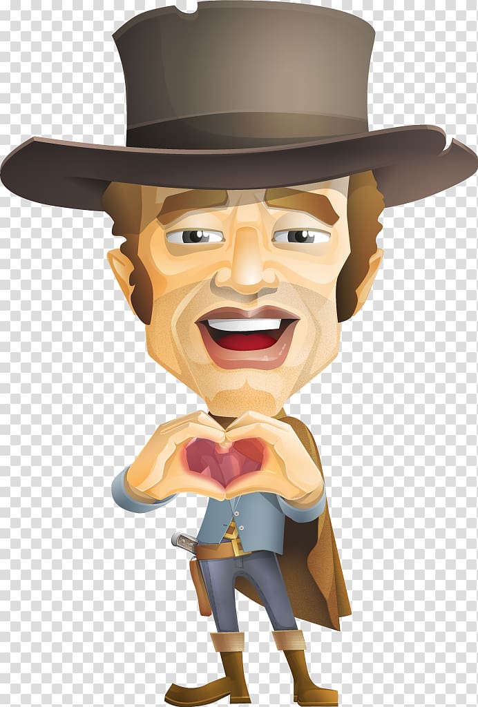 American frontier Cowboy Cartoon Western , Cowboy Love transparent background PNG clipart