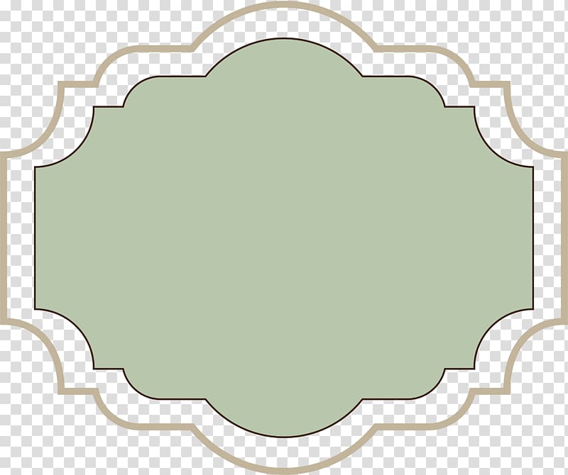 green simple lace frame transparent background PNG clipart