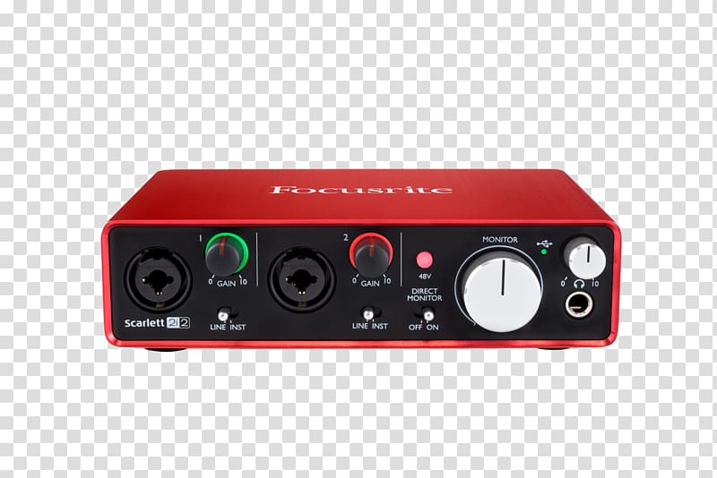 Microphone preamplifier Focusrite Sound Recording and Reproduction Microphone preamplifier, audio transparent background PNG clipart