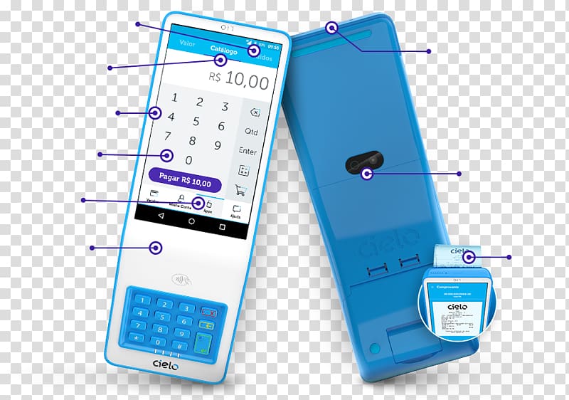 Cielo S.A. Feature phone Payment terminal Rede S.A., credit card transparent background PNG clipart