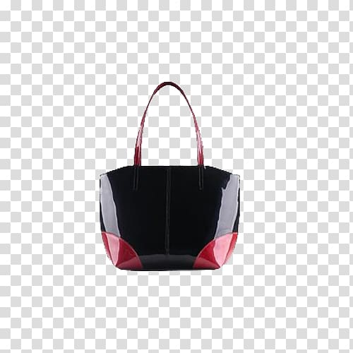 Tote bag Handbag Messenger bag Pattern, Black and red mirror bread transparent background PNG clipart