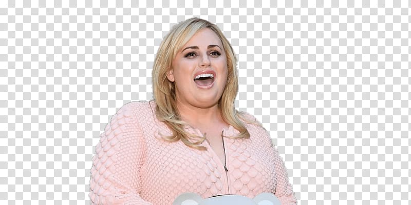 women's pink jacket, Rebel Wilson Laughing transparent background PNG clipart